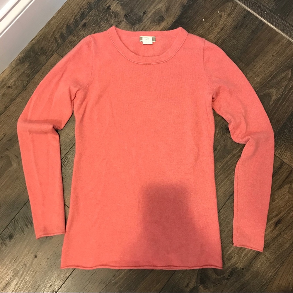 J Crew 100% Cashmere Salmon Sweater XXS